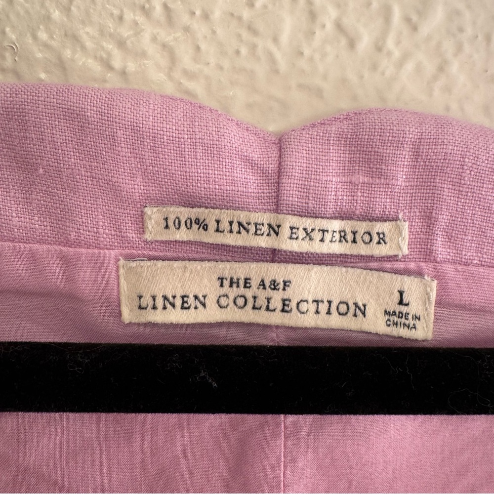 Abercrombie & Fitch Linen Collection Purple Linen Shift Dress Size L - Picture 3 of 3